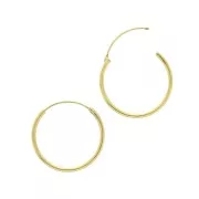 Pendientes de aro 14 mm - del hilo 1,3 mm - Dorado x2