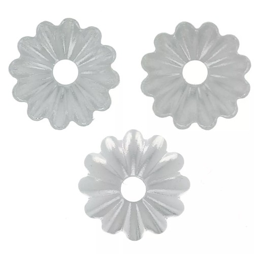 Copas estriadas 6 mm - Plateado x20