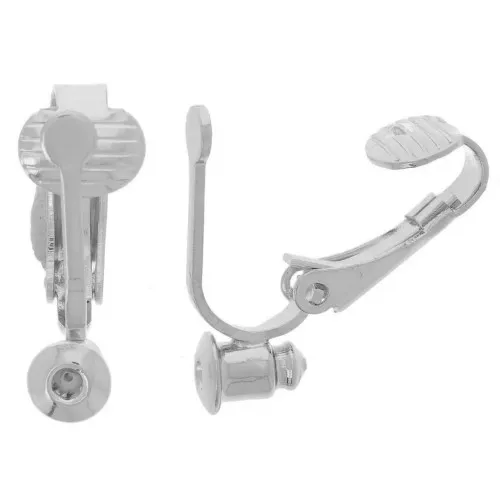 Conversor de Ganchos pendientes a clip 19x5 mm - Plateado x2