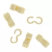 Enlaces rápidos conector doble 5,5x2 mm Dorado x65