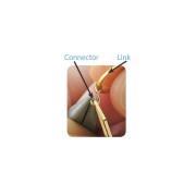 Enlaces rápidos conector doble 5,5x2 mm Dorado x65