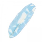 Plumas motivos Plumas 11 cm Azul/Blanco x5