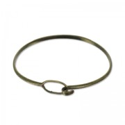 Pulsera jonc ovalado gancho 50x62 mm bronce x1|raw }}