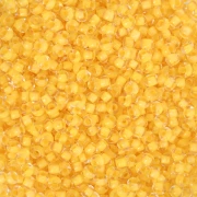 Cuentas de Rocalla Preciosa 11/0 de 2 mm - Crystal Yellow Lined x 20 g