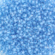 Cuentas de Rocalla Preciosa 11/0 2 mm - Crystal Blue Lined x20 g