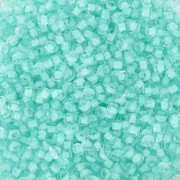 Cuentas de Rocalla Preciosa 11/0 de 2 mm - Crystal Green Lined x 20 g