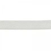 Cordón cuero reconstituido plano doble 3 mm plateado satinado x1m