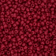 Cuentas de Rocalla Preciosa 11/0 de 2 mm - Rojo coral opaco x 20 g