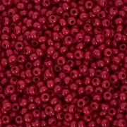 Cuentas de Rocalla Preciosa 11/0 de 2 mm - Rojo coral opaco x 20 g