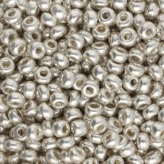 Cuentas de Rocalla Preciosa 8/0, 3 mm - Terra Metallic Beige, 20 g