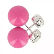 Cuenta semi-agujereada grande agujero 14 mm Cream x1