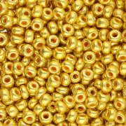 Cuentas de Rocalla Preciosa 8/0 3 mm - Terra Metallic Gold x20 g