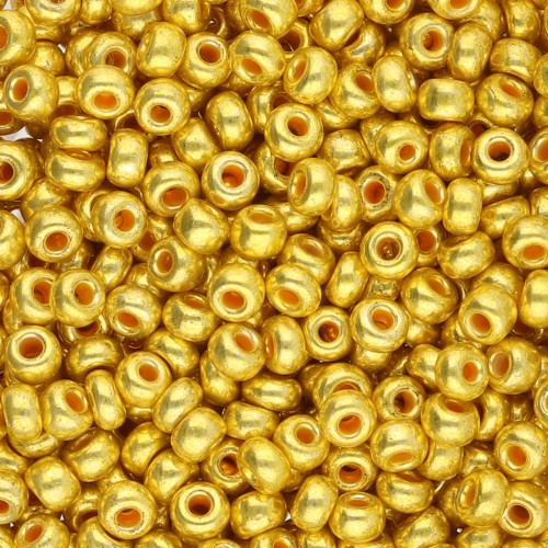 Cuentas de Rocalla Preciosa 8/0 3 mm - Terra Metallic Gold x20 g