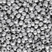 Cuentas de Rocalla Preciosa 8/0 - 3 mm - Gris satinado plateado x 20 g