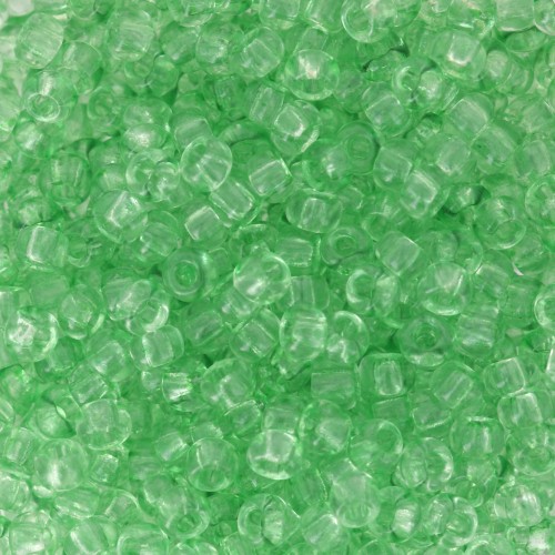 Cuentas de Rocalla Preciosa 8/0 - 3 mm - Solgel - Verde claro 2, cristal teñido x 20 g