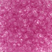 Cuentas de Rocalla Preciosa 8/0 - 3 mm - Solgel - Cristal teñido rosa 2 x 20 g