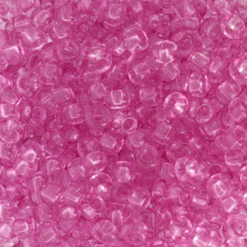 Cuentas de Rocalla Preciosa 8/0 - 3 mm - Solgel - Cristal teñido rosa 2 x 20 g