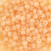 Cuentas de Rocalla Preciosa 8/0 - 3 mm - Solgel - Amarillo 2, teñidas en color alabastro, 20 g