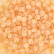 Cuentas de Rocalla Preciosa 8/0 - 3 mm - Solgel - Amarillo 2, teñidas en color alabastro, 20 g