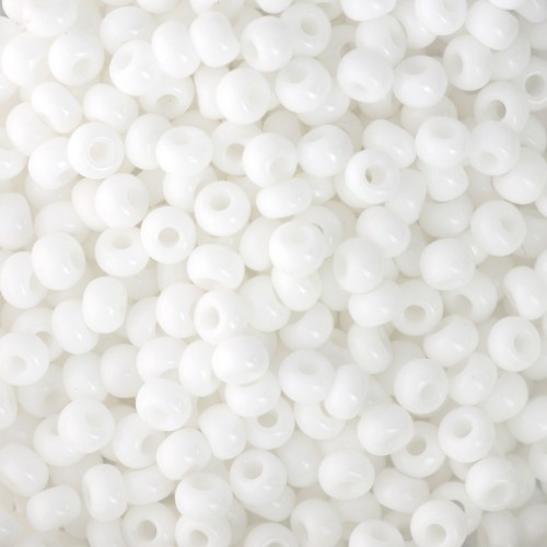 Cuentas de Rocalla Preciosa 8/0 - 3 mm - Blanco tiza x20 g