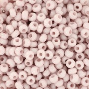 Cuentas de Rocalla Preciosa 8/0 - 3 mm - Solgel - Rosa 1, teñidas en blanco tiza, 20 g