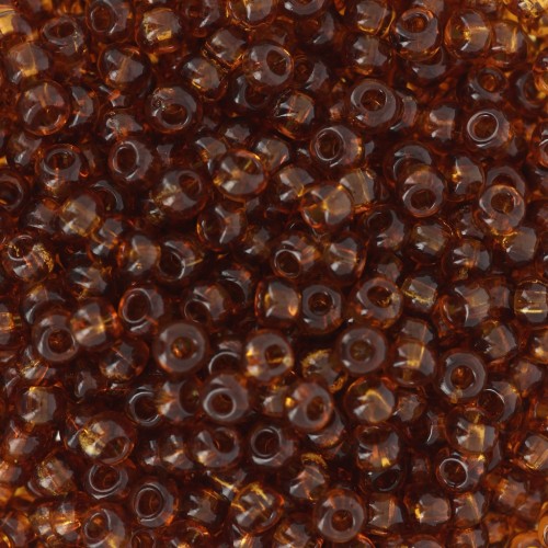 Cuentas de Rocalla Preciosa 8/0 - 3 mm - Dark Topaz x20 g