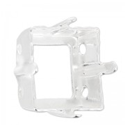 Engaste PureCrystal 4447 cuadrado 12 mm plateado x1