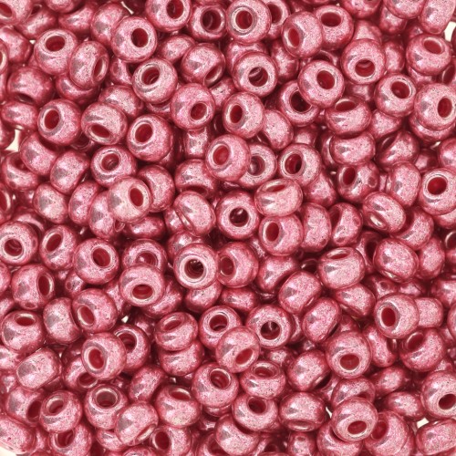 Cuentas de Rocalla Preciosa 8/0 - 3 mm - Terra Metallic Rosa x20 g