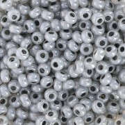 Cuentas de Rocalla Preciosa 8/0 - 3 mm - Gris pastel nacarado x 20 g