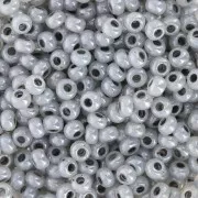Cuentas de Rocalla Preciosa 8/0 - 3 mm - Gris pastel nacarado x 20 g
