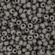Cuentas de Rocalla Preciosa 8/0 - 3 mm - Gris opaco x 20 g