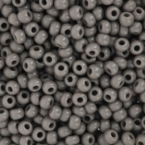 Cuentas de Rocalla Preciosa 8/0 - 3 mm - Gris opaco x 20 g
