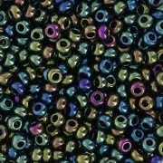 Cuentas de Rocalla Preciosa 8/0 - 3 mm - Verde iris x20 g