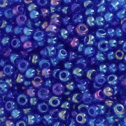 Cuentas de Rocalla Preciosa 8/0 - 3 mm - Dark Aquamarine Rainbow x20 g