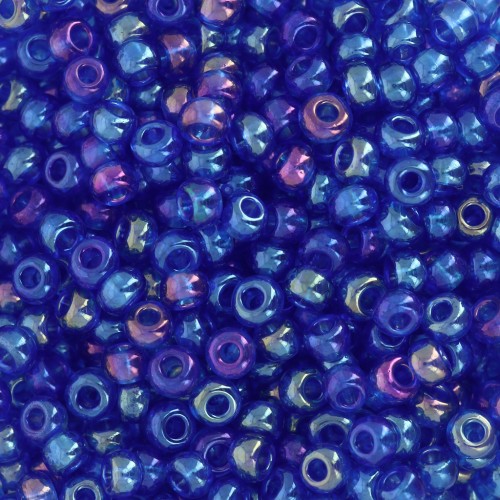 Cuentas de Rocalla Preciosa 8/0 - 3 mm - Dark Aquamarine Rainbow x20 g