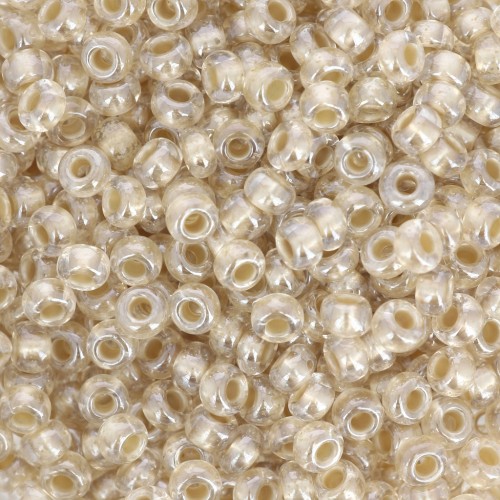 Preciosa Cuentas de rocalla 8/0 - 3 mm - Perla Forro Pastel - Mocca Sfinx x20g