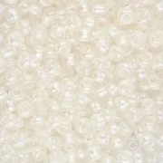 Cuentas de Rocalla Preciosa 8/0 3 mm - Crystal Lined Ivory Pearl Sfinx x20 g