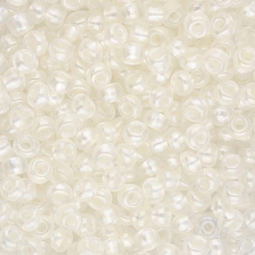 Cuentas de Rocalla Preciosa 8/0 3 mm - Crystal Lined Ivory Pearl Sfinx x20 g
