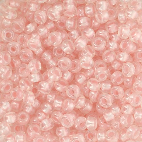Preciosa Cuentas de rocalla 8/0 - 3 mm - Perla Forro Pastel - Rosa Sfinx x20g