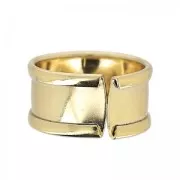 Anillo de láton con reborde curvado 10 mm Dorado con oro finox1