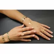 Anillo de láton con reborde curvado 10 mm Dorado con oro finox1