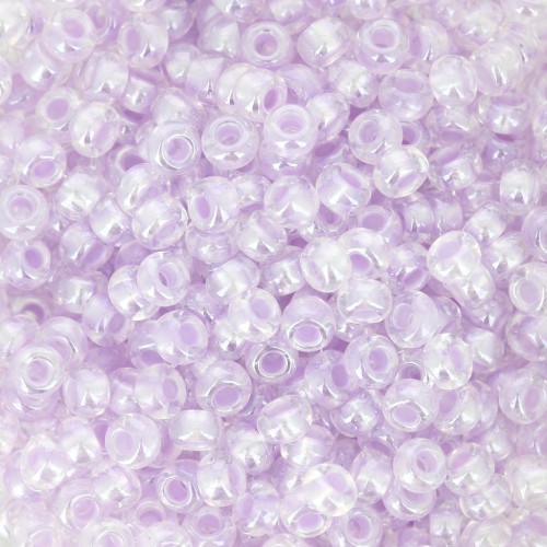 Preciosa Cuentas de rocalla 8/0 - 3 mm - Perla Forro Pastel - Violeta Sfinx x20g
