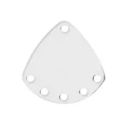 Separadores triángulos 6 agujeros 14 mm plateado x4
