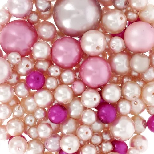 Surtido de perlas de Bohemia - Mix Rose - Nude x50g