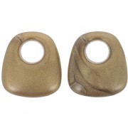 Colgante trapecio de resina opaca 23x21 mm - Negro x1