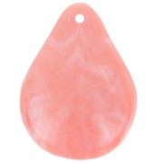 Cuentas de pétalos de flor curvados de 23 mm en resina - Coral jaspeado x6