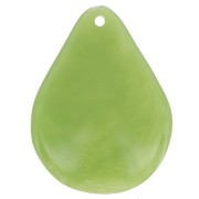 Pétalos de flor curvados de 23 mm en resina - Verde aguacate x6
