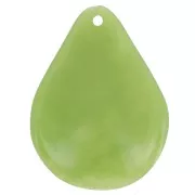 Pétalos de flor curvados de 23 mm en resina - Verde aguacate x6