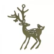 Colgante ciervo y pájaro 58 mm bronce x1