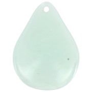 Pétalos de flor curvados de 23 mm en resina - Azul esmerilado jaspeado x6